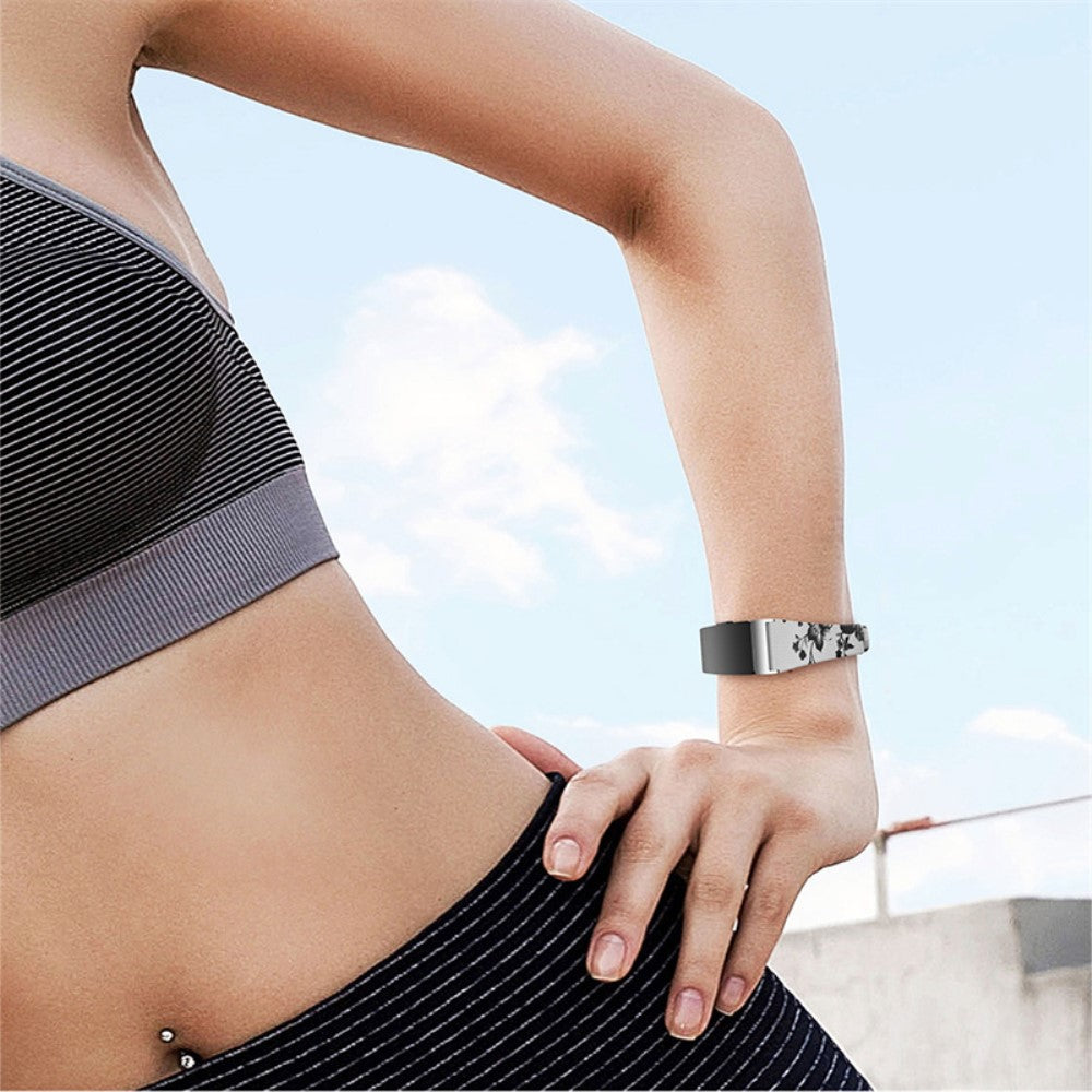 Vildt rart Fitbit Ace 2 / Fitbit Inspire Ægte læder Rem - Hvid#serie_1