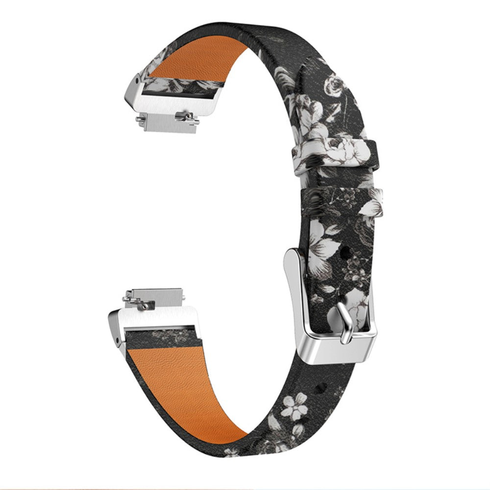 Vildt rart Fitbit Ace 2 / Fitbit Inspire Ægte læder Rem - Sort#serie_2