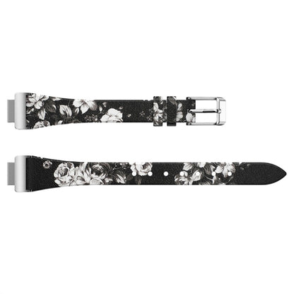 Vildt rart Fitbit Ace 2 / Fitbit Inspire Ægte læder Rem - Sort#serie_2