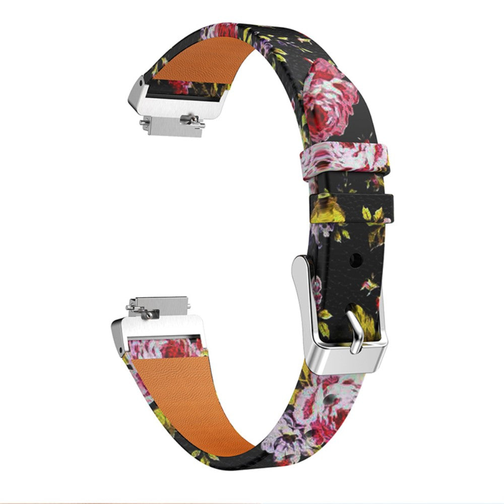 Vildt rart Fitbit Ace 2 / Fitbit Inspire Ægte læder Rem - Sort#serie_3
