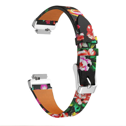 Vildt rart Fitbit Ace 2 / Fitbit Inspire Ægte læder Rem - Sort#serie_4