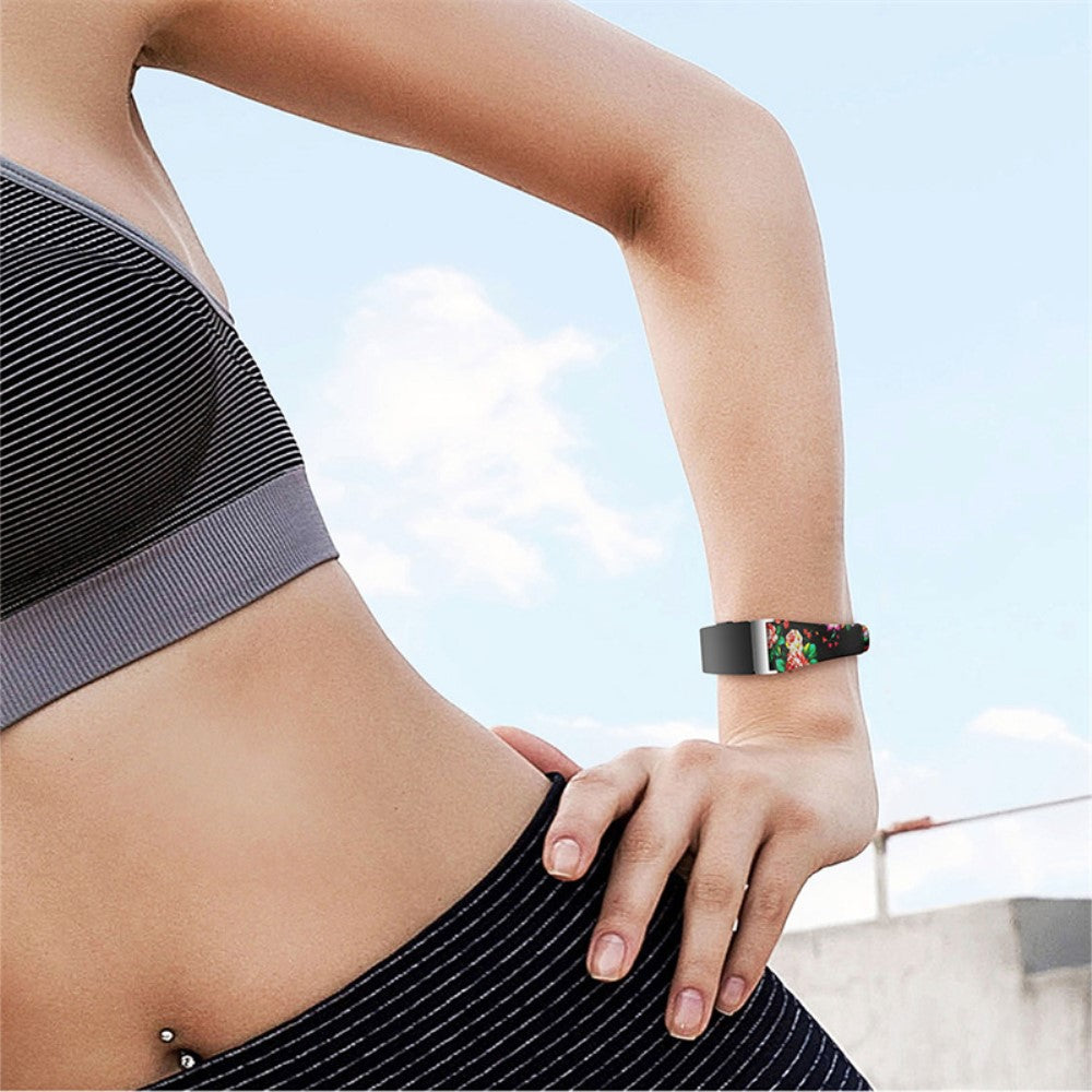 Vildt rart Fitbit Ace 2 / Fitbit Inspire Ægte læder Rem - Sort#serie_4