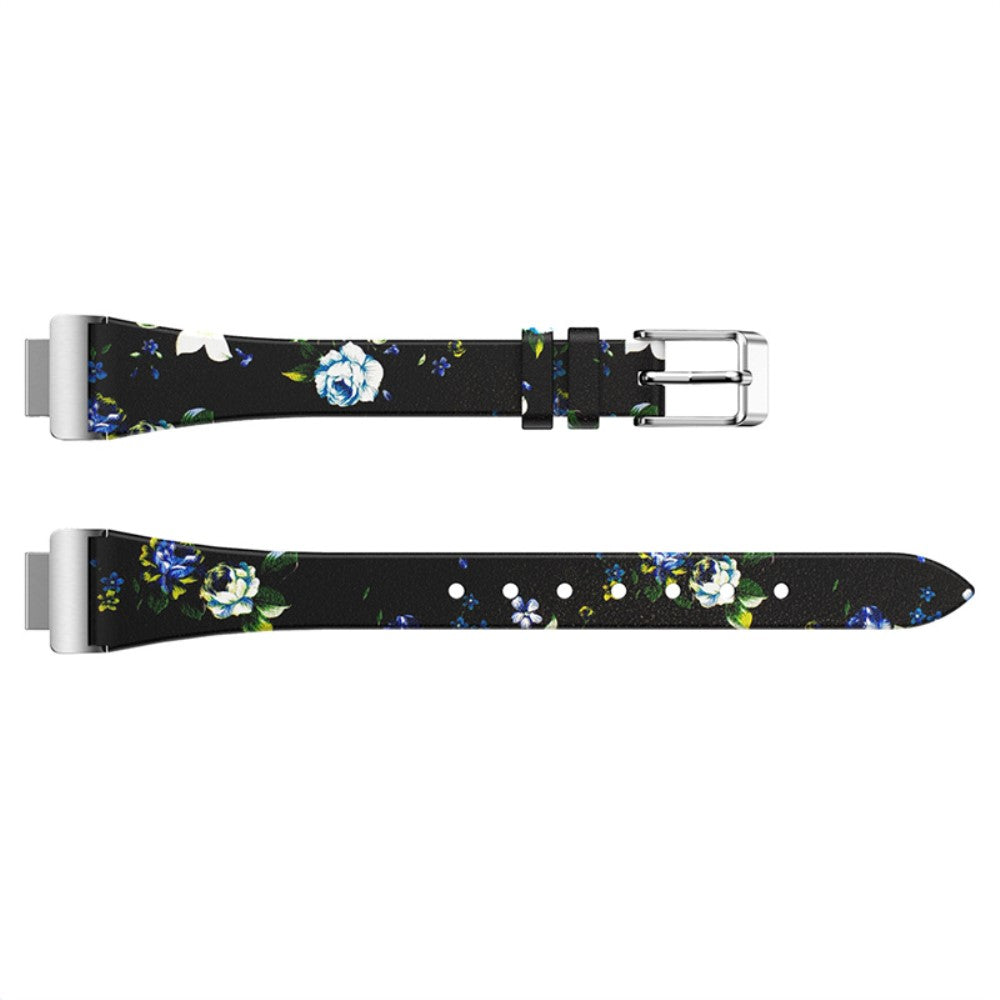 Vildt rart Fitbit Ace 2 / Fitbit Inspire Ægte læder Rem - Sort#serie_5