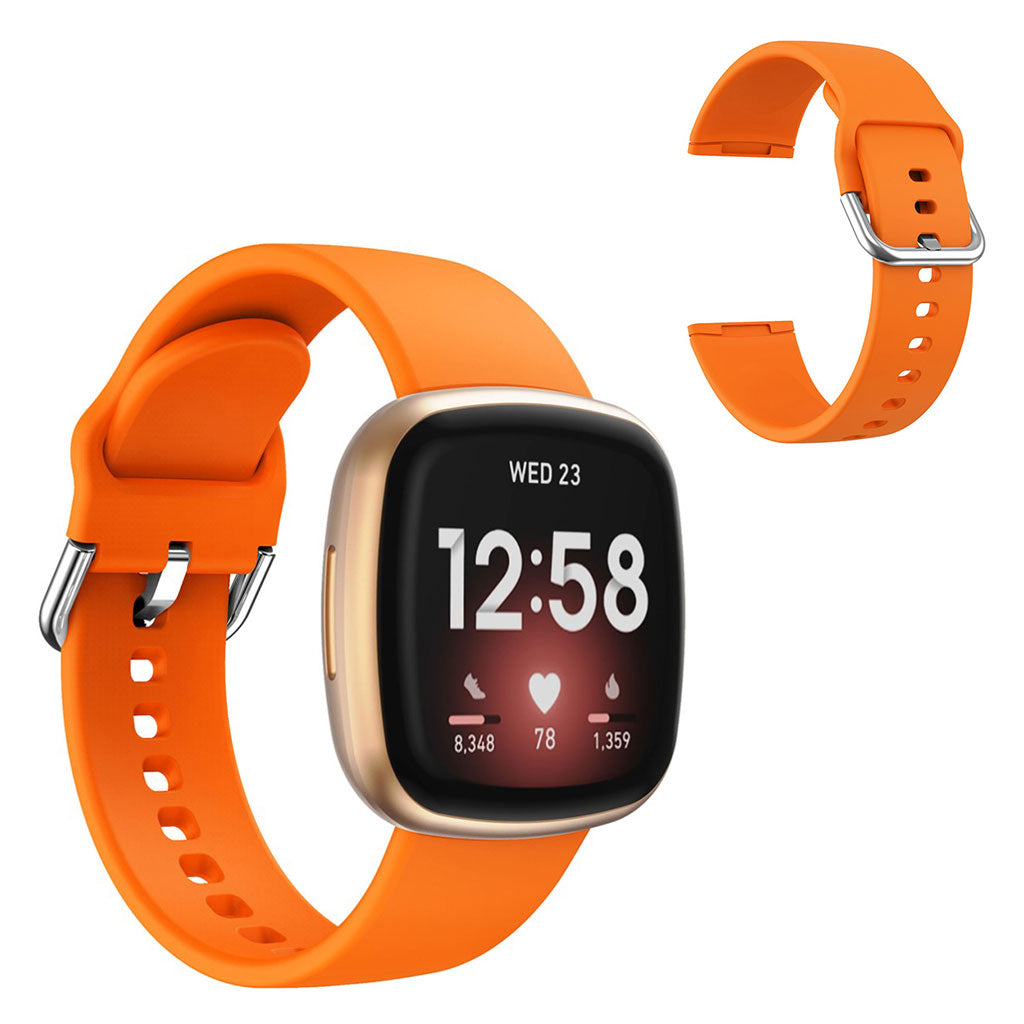 Meget godt Fitbit Versa 3 / Fitbit Sense Silikone Rem - Orange#serie_3