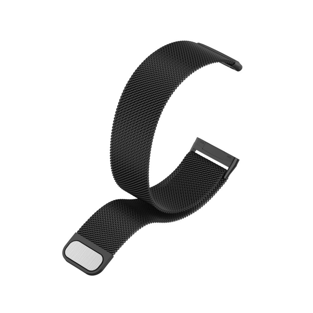 Kønt Fitbit Versa 3 / Fitbit Sense Metal Rem - Størrelse: L - Sort#serie_1