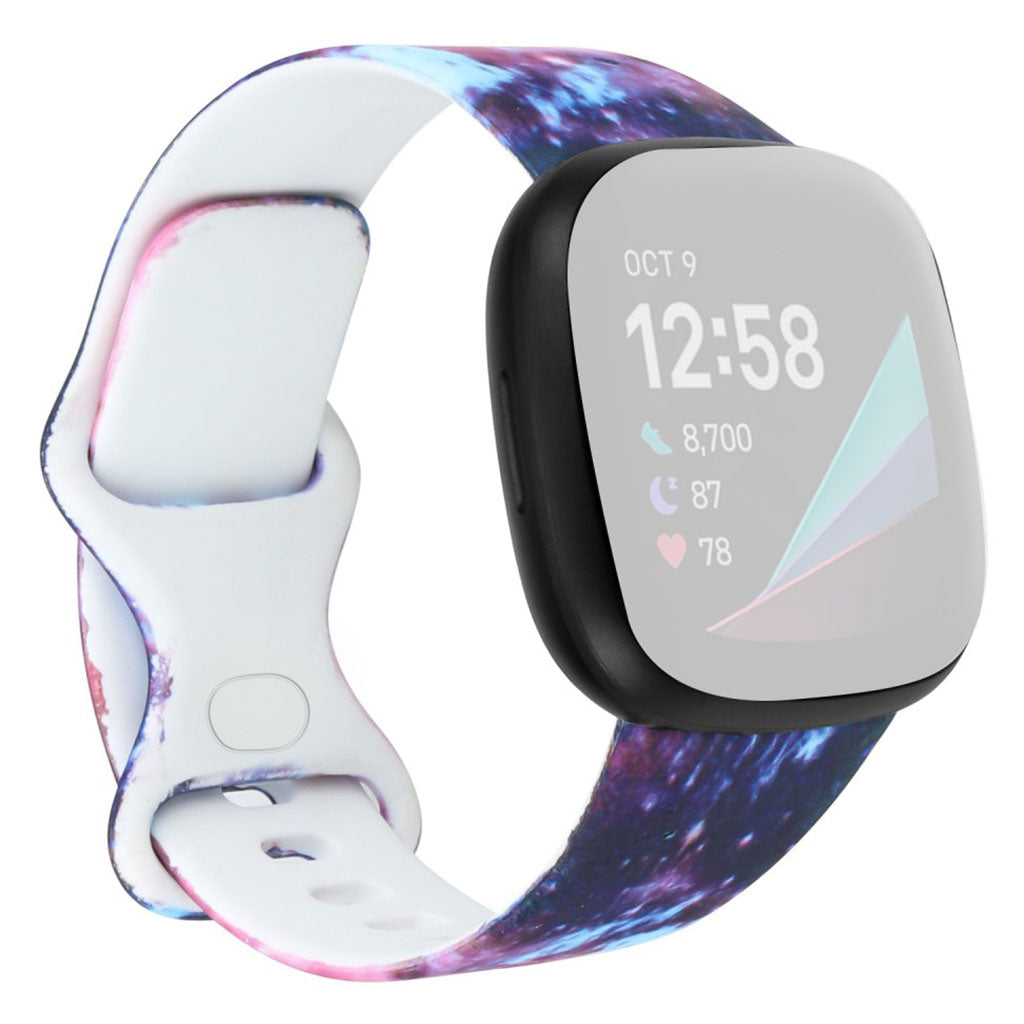 Meget hårdfør Fitbit Versa 3 Silikone Rem - Størrelse: L - Flerfarvet#serie_1