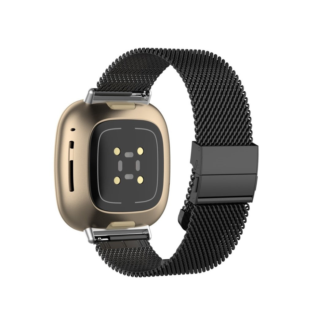 Rigtigt rart Fitbit Versa 3 Metal Rem - Sort#serie_1