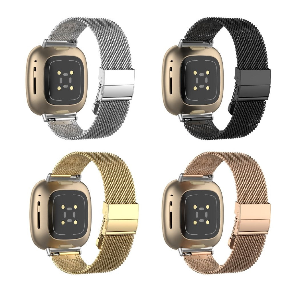 Rigtigt rart Fitbit Versa 3 Metal Rem - Sort#serie_1