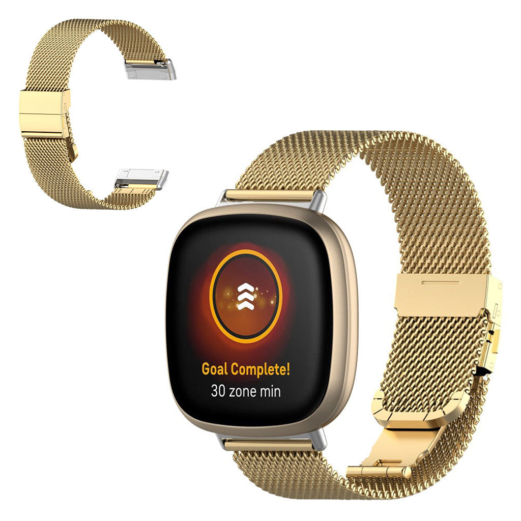 Rigtigt rart Fitbit Versa 3 Metal Rem - Guld#serie_3