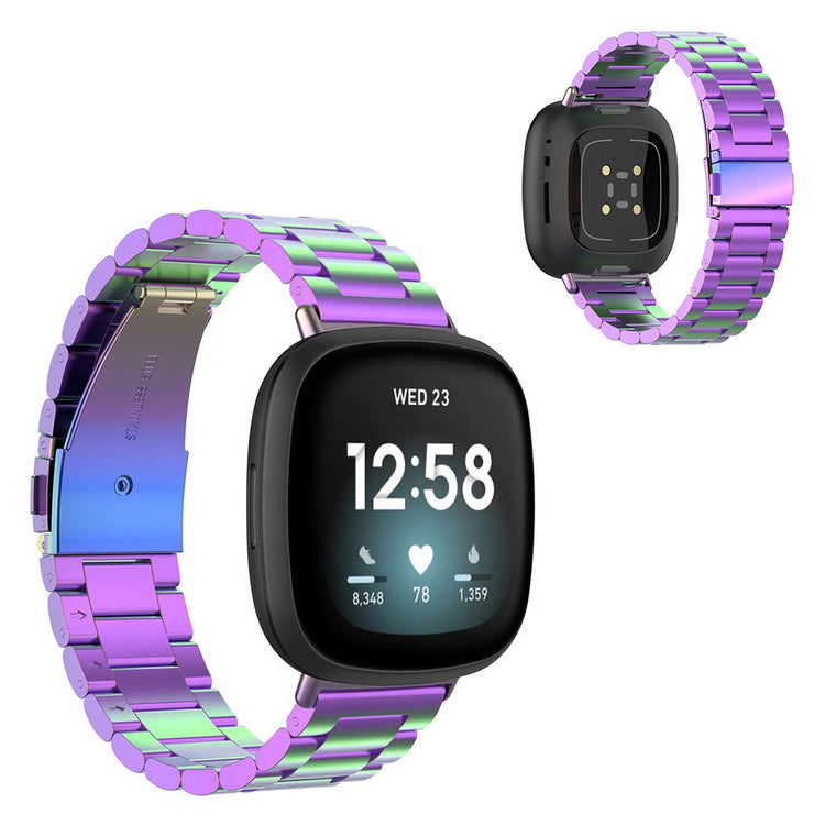 Rigtigt fed Fitbit Versa 3 / Fitbit Sense Metal Rem - Flerfarvet#serie_6