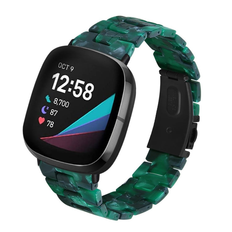 Vildt fint Fitbit Versa 3 / Fitbit Sense  Rem - Grøn#serie_11