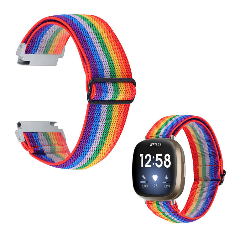 Helt vildt rart Fitbit Versa 3 / Fitbit Sense Nylon Rem - Flerfarvet#serie_8