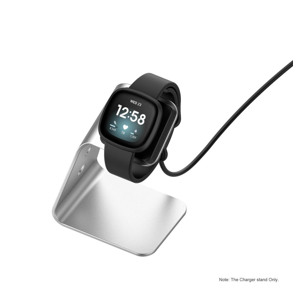 Metal Fitbit Versa 3 USB Opladningskabel - Sølv#serie_2