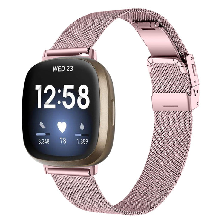 Super nydelig Fitbit Sense / Fitbit Versa 3 Metal Rem - Pink#serie_3