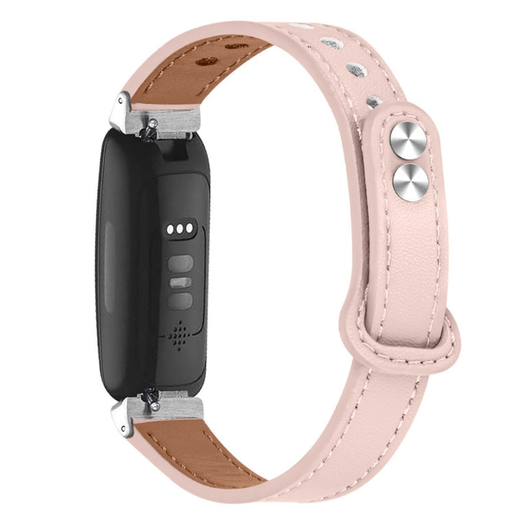 Super cool Fitbit Inspire 2 / Fitbit Ace 2 Ægte læder Rem - Pink#serie_4