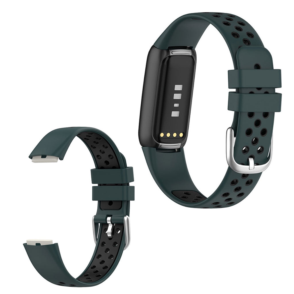 Helt vildt sejt Fitbit Luxe Silikone Rem - Grøn#serie_8