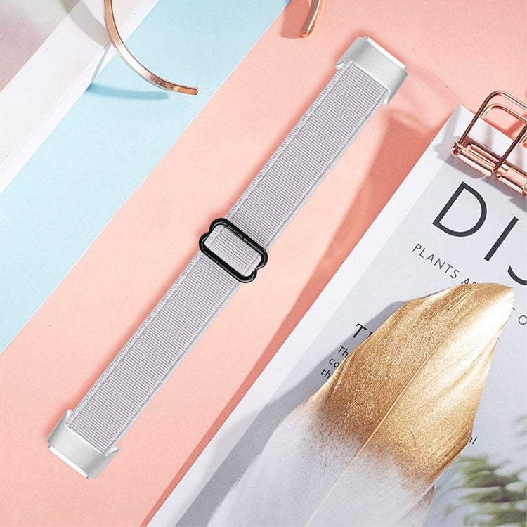 Helt vildt flot Fitbit Luxe Nylon Rem - Sølv#serie_2