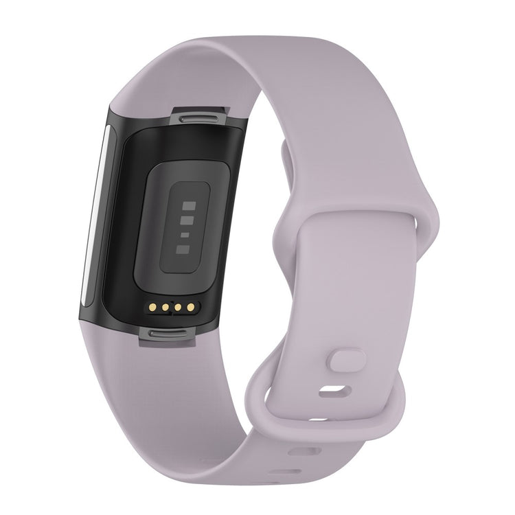 Vildt sejt Fitbit Charge 5 Silikone Rem - Størrelse: S - Lilla#serie_11