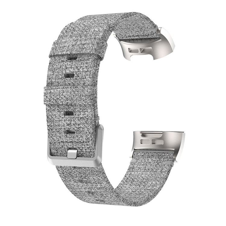 Rigtigt nydelig Fitbit Charge 5 Nylon Rem - Sølv#serie_3