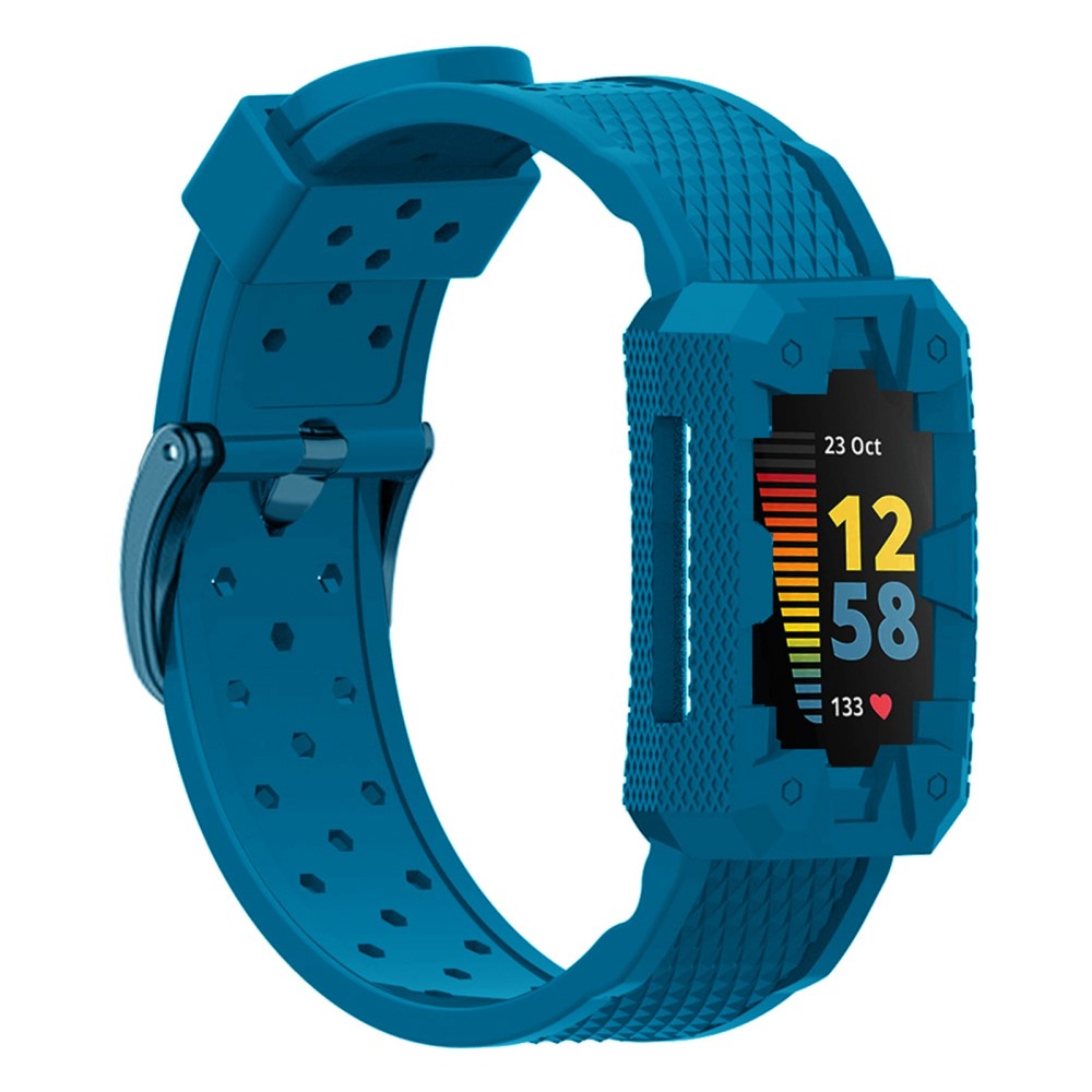 Fremragende Fitbit Charge 5 Silikone Urrem - Blå#serie_4