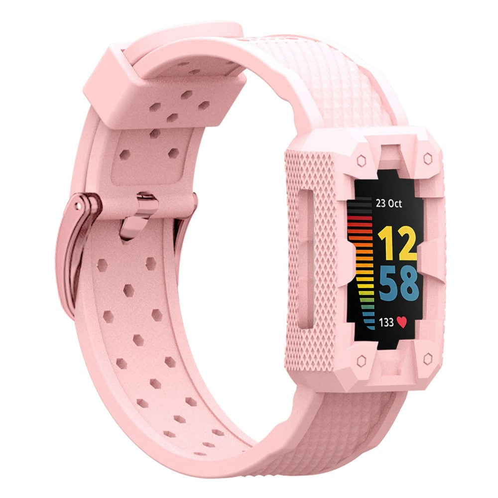 Helt vildt skøn Fitbit Charge 5 Silikone Rem - Pink#serie_7