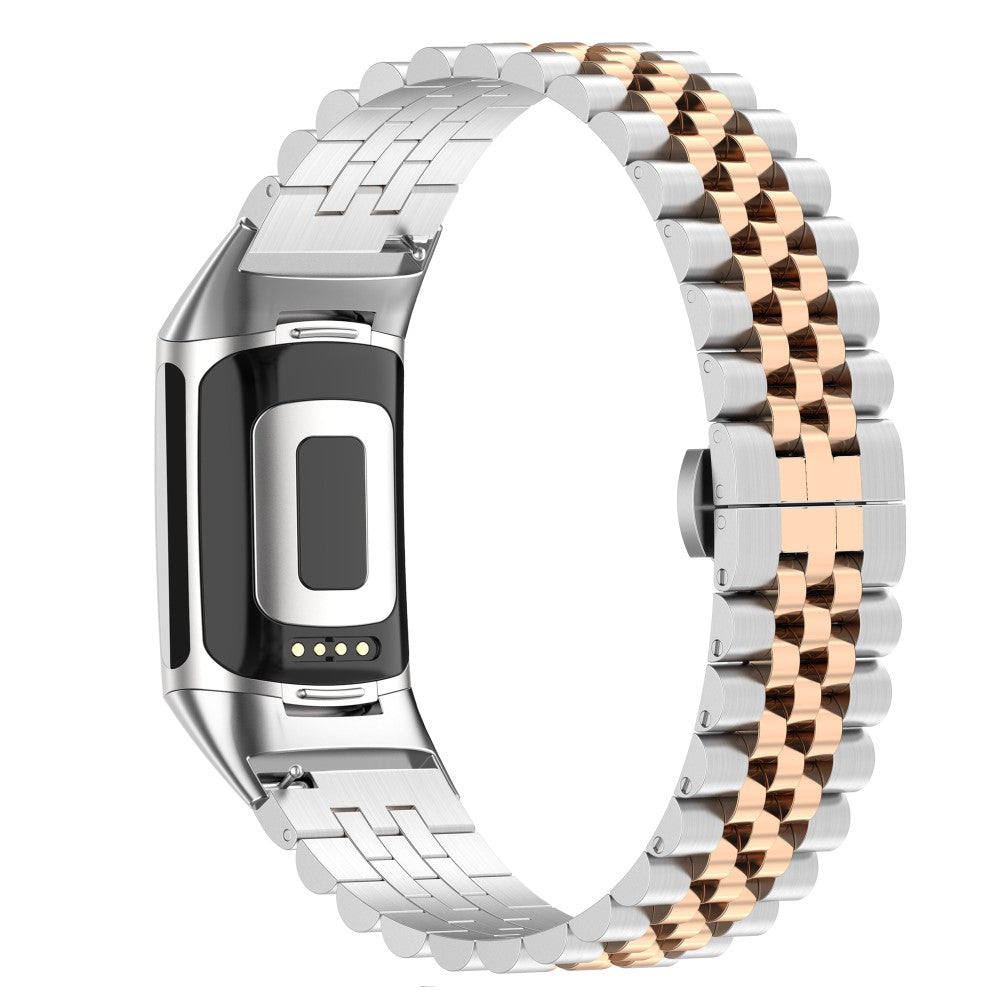 Alle Tiders Metal Rem passer til Fitbit Charge 5 - Pink#serie_8