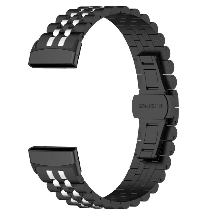 Sejt Metal Universal Rem passer til Fitbit Versa 4 / Fitbit Versa 3 - Sort#serie_3