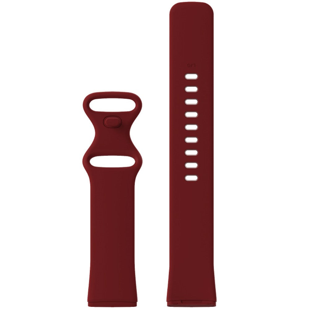 Mega hårdfør Universal Fitbit Silikone Rem - Størrelse: L - Rød#serie_12