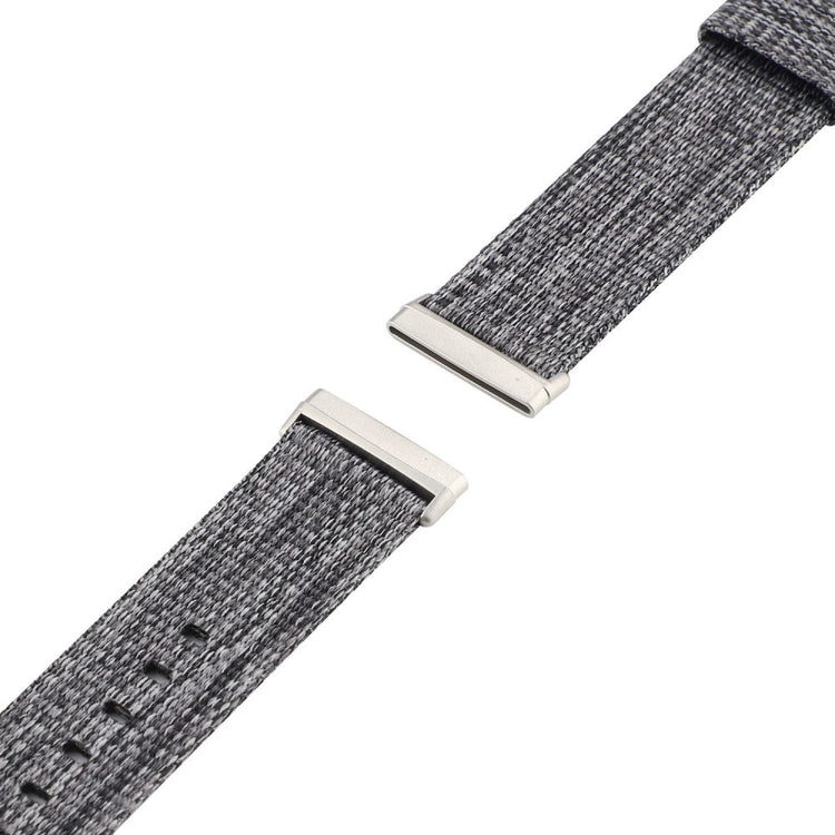 Super elegant Fitbit Sense 2 / Fitbit Versa 4 Nylon Rem - Sølv#serie_3