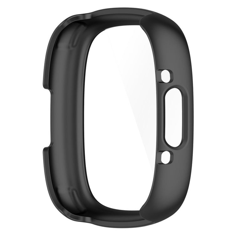 Alle Tiders Fitbit Sense 2 / Fitbit Versa 4 Cover med Skærmbeskytter i Plastik og Hærdet Glas - Sort#serie_1