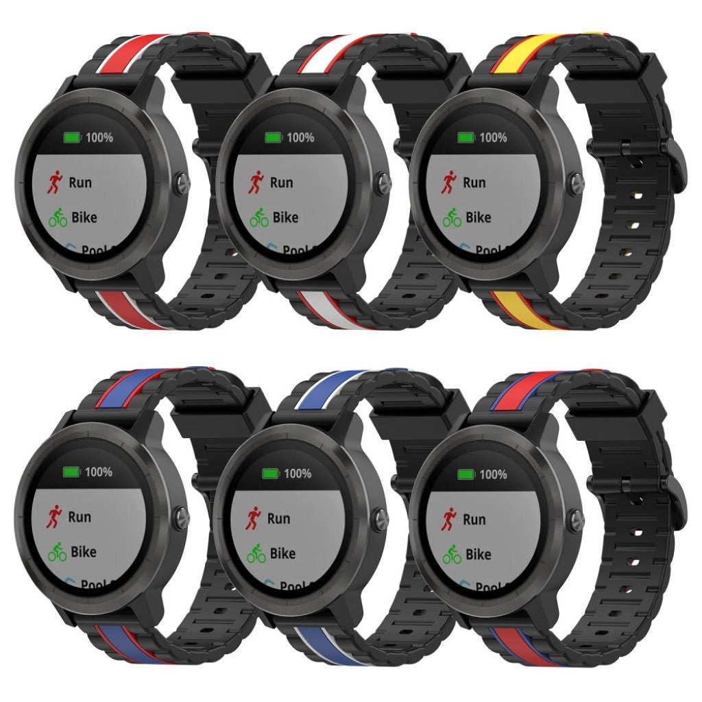 Vildt cool Universal Garmin Silikone Rem - Sort#serie_1