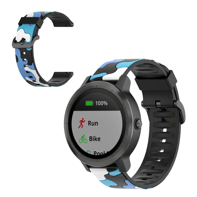  Garmin Vivoactive 3 / Garmin Forerunner 245 Silikone Rem - Blå#serie_5