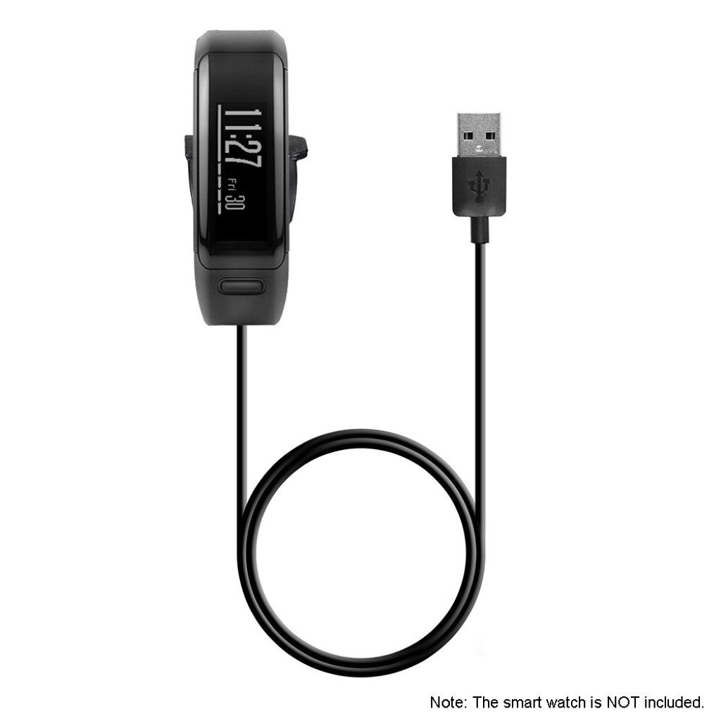 1m Garmin Vivosmart HR USB Opladningskabel - Sort#serie_016