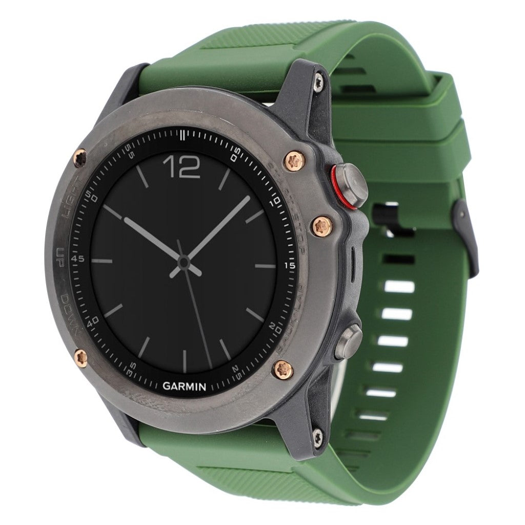 Rigtigt godt Garmin Fenix 5 Silikone Rem - Grøn#serie_10