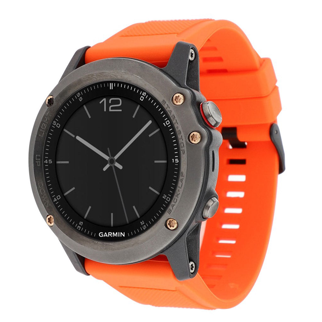 Rigtigt godt Garmin Fenix 5 Silikone Rem - Orange#serie_4