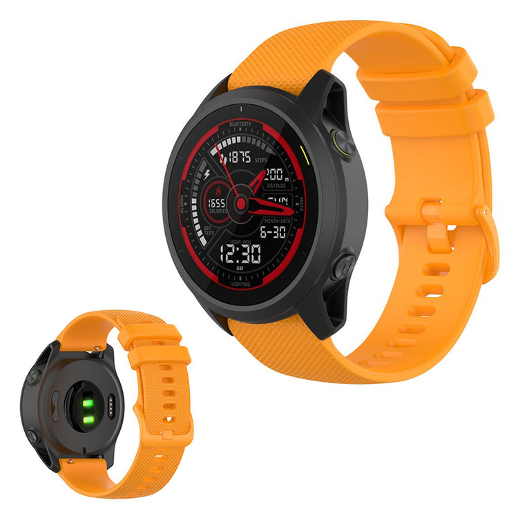 Mega hårdfør Garmin Forerunner 745 Silikone Rem - Gul#serie_7