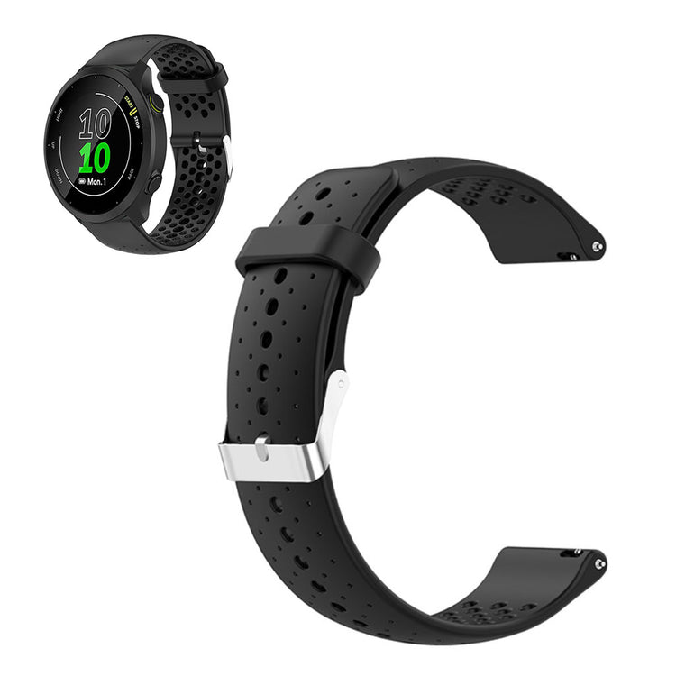  Garmin Forerunner 158 / Garmin Forerunner 55 Silikone Rem - Sort#serie_3