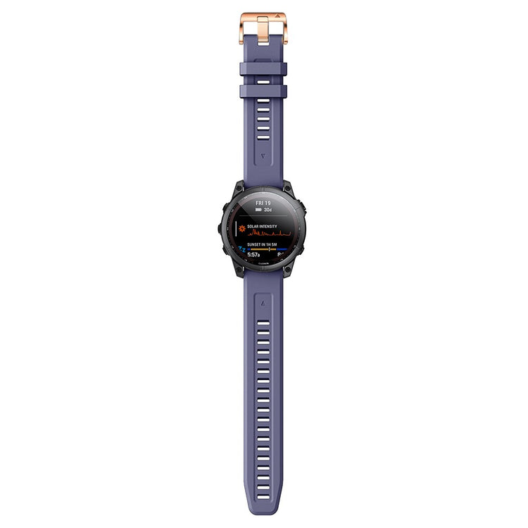 Helt vildt flot Garmin Fenix 7S Silikone Rem - Blå#serie_8