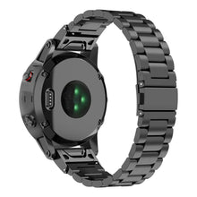 Tidsløst Universal Garmin Metal Rem - Sort#serie_035