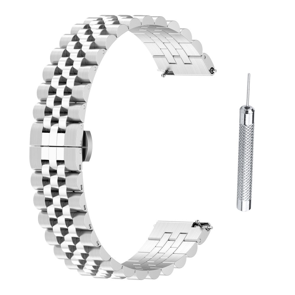 Helt Vildt Cool Metal Universal Rem passer til Garmin Smartwatch - Sølv#serie_3