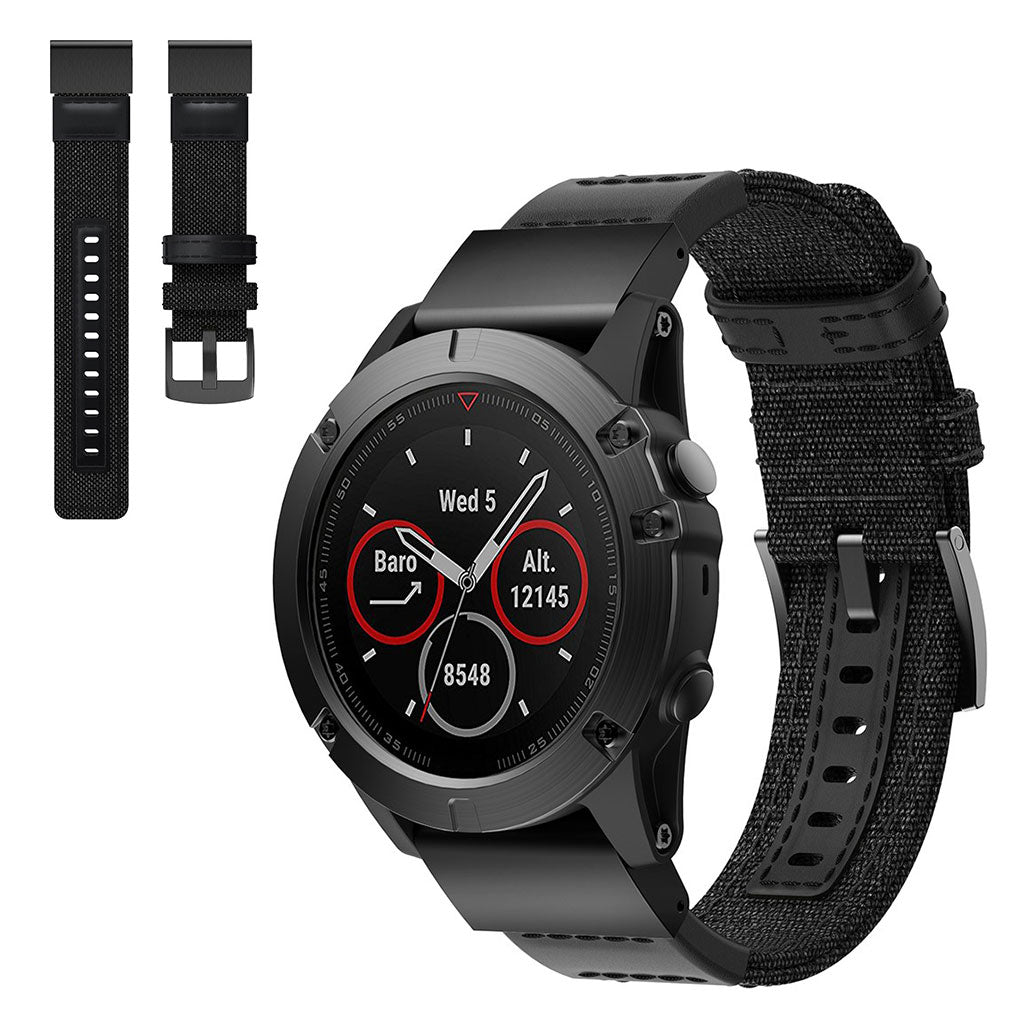 Udsøgt Universal Garmin Nylon Rem - Sort#serie_1