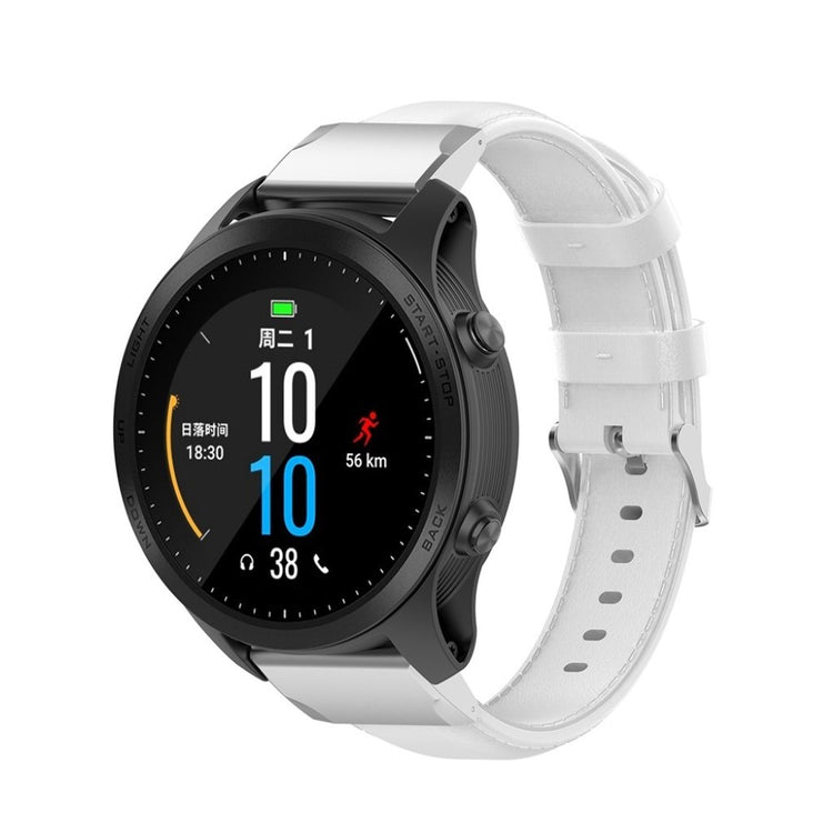 Meget godt Garmin Fenix 6X Pro Ægte læder Rem - Gennemsigtig#serie_2