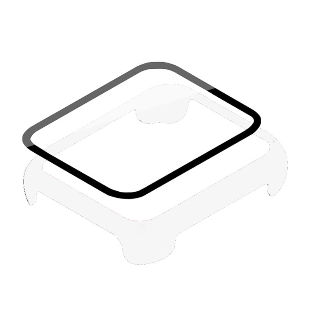 Fed Oppo Watch 2 (42mm) Cover med Skærmbeskytter i Plastik og Hærdet Glas - Hvid#serie_5