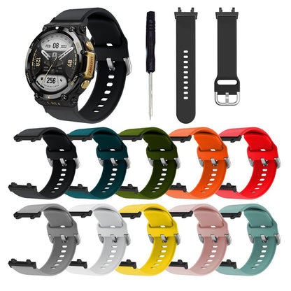 Rigtigt hårdfør Amazfit T-Rex 2 Silikone Urrem - Sølv#serie_8