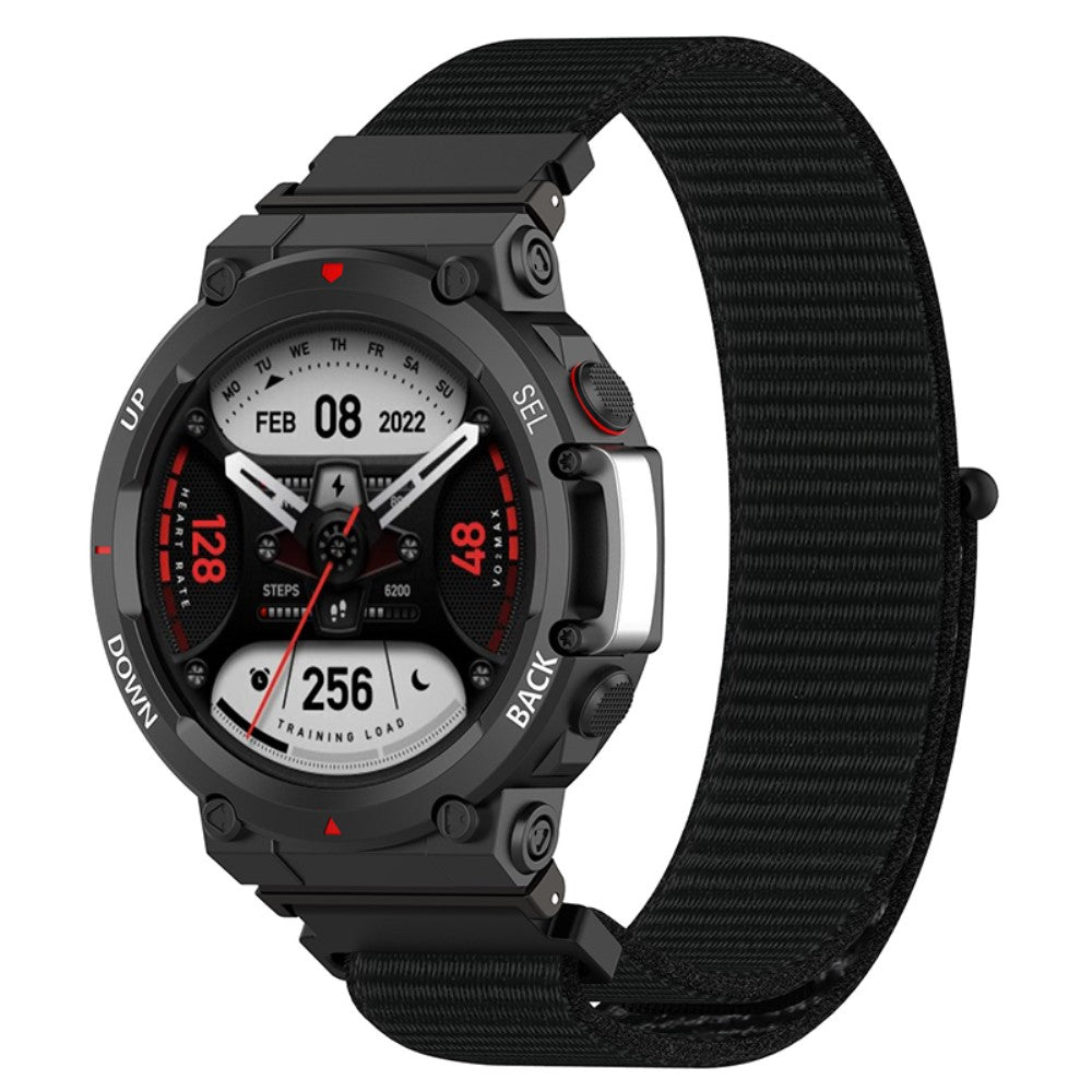 Meget flot Amazfit T-Rex 2 Nylon Rem - Sort#serie_4