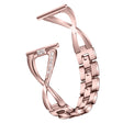 Härligt Universell Fossil Metall och Strass Armband