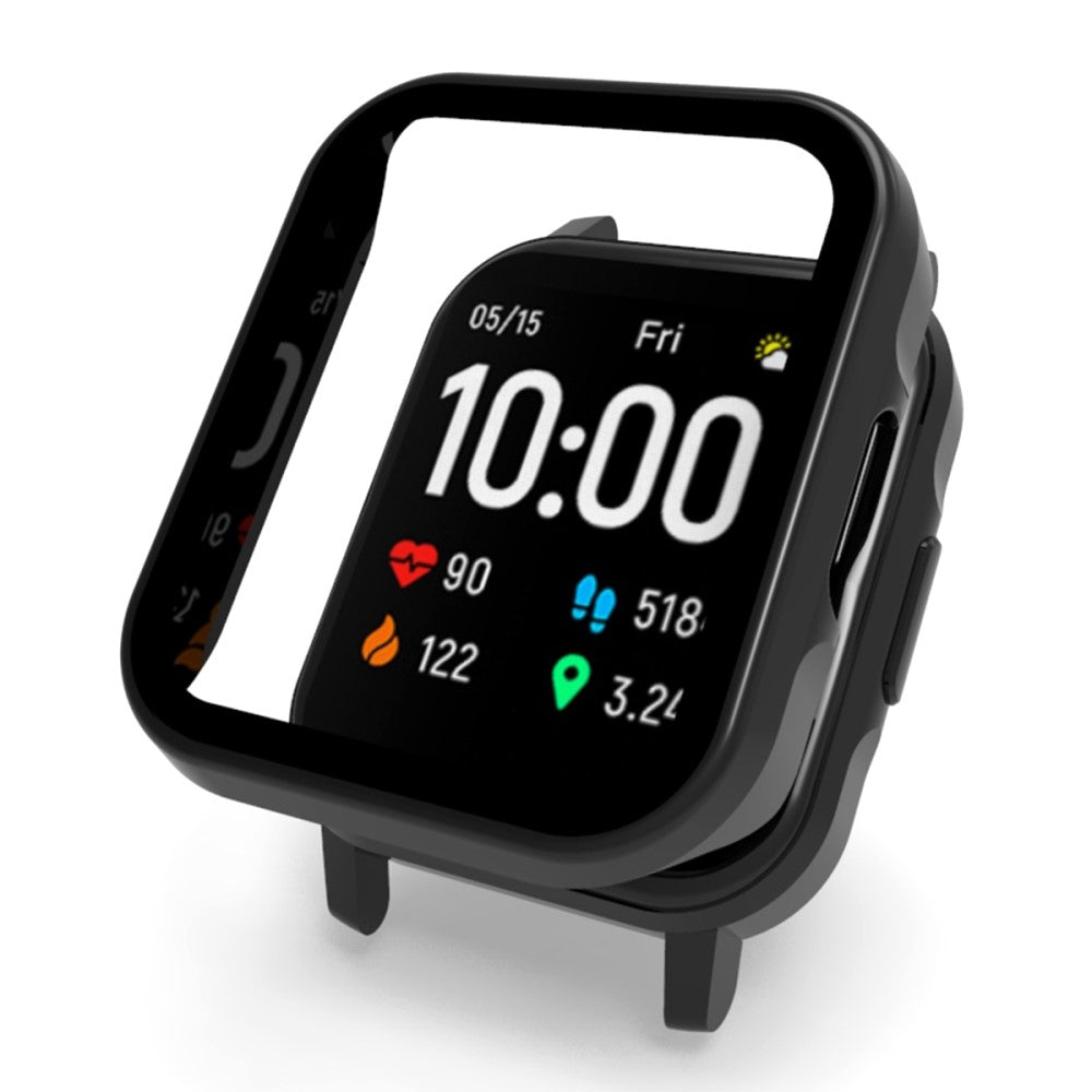 Vildt Flot Haylou SmartWatch LS02 Cover med Skærmbeskytter i Plastik og Hærdet Glas - Brun#serie_3