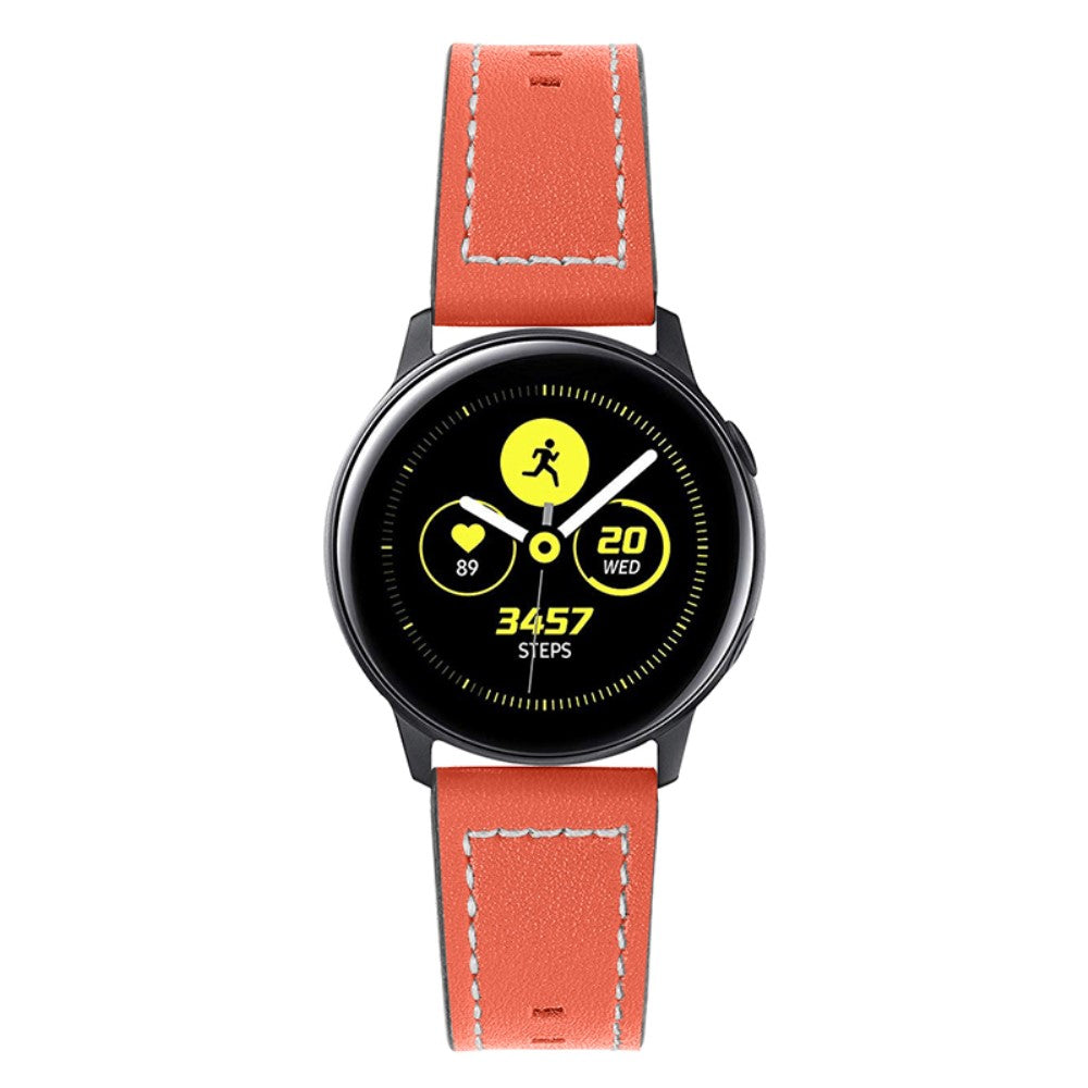  Haylou Solar LS05 / Xiaomi Mi Watch Color Sports Ægte læder Rem - Orange#serie_2