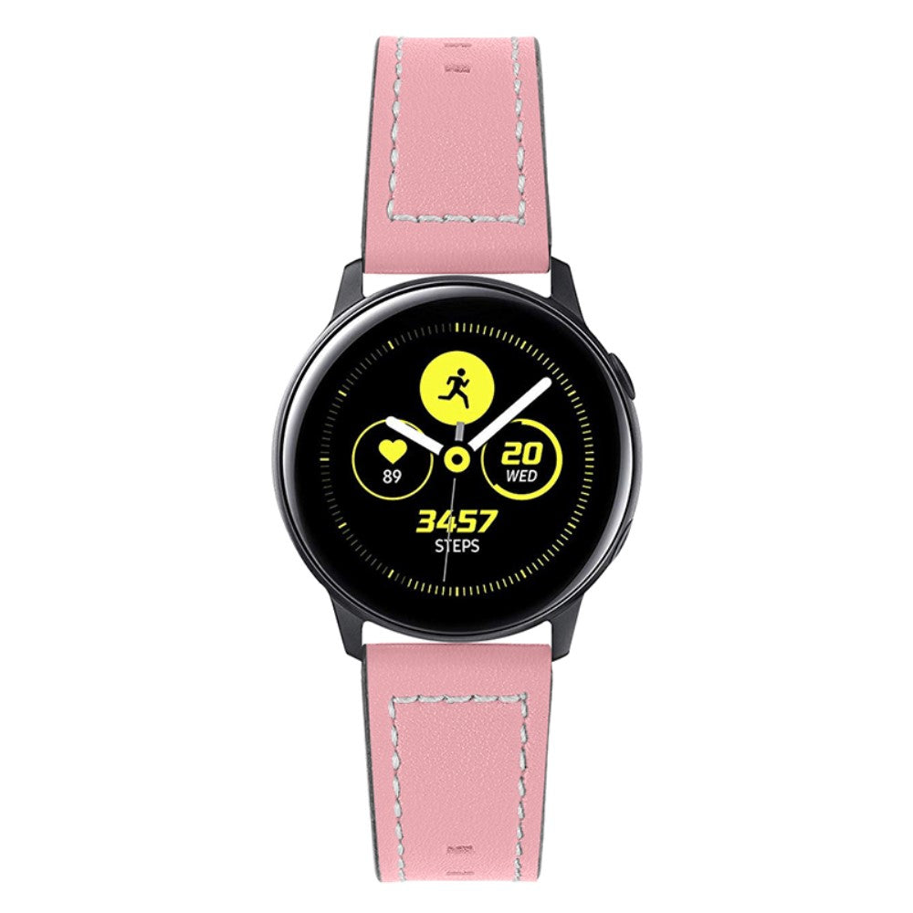  Haylou Solar LS05 / Xiaomi Mi Watch Color Sports Ægte læder Rem - Pink#serie_3