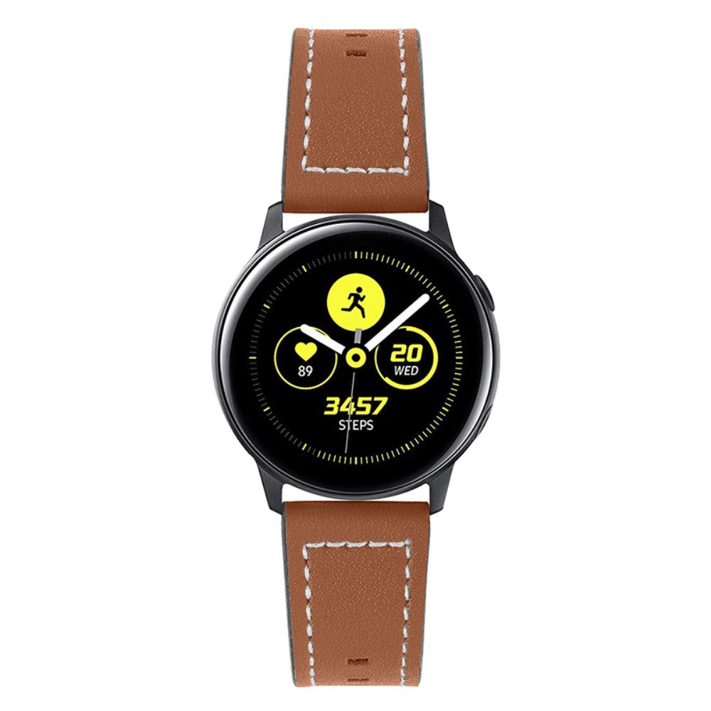  Haylou Solar LS05 / Xiaomi Mi Watch Color Sports Ægte læder Rem - Brun#serie_6